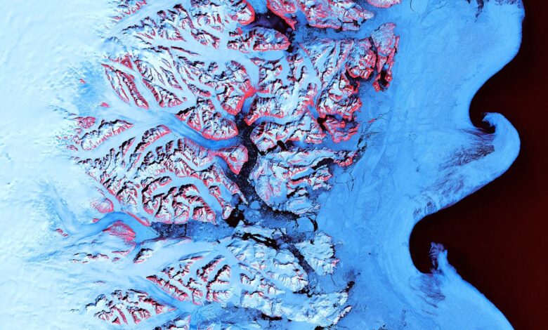 Ocean waves seen from above